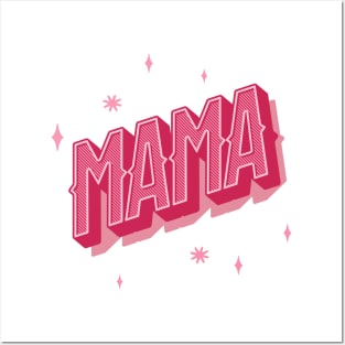 Mom in Pink Letters Posters and Art